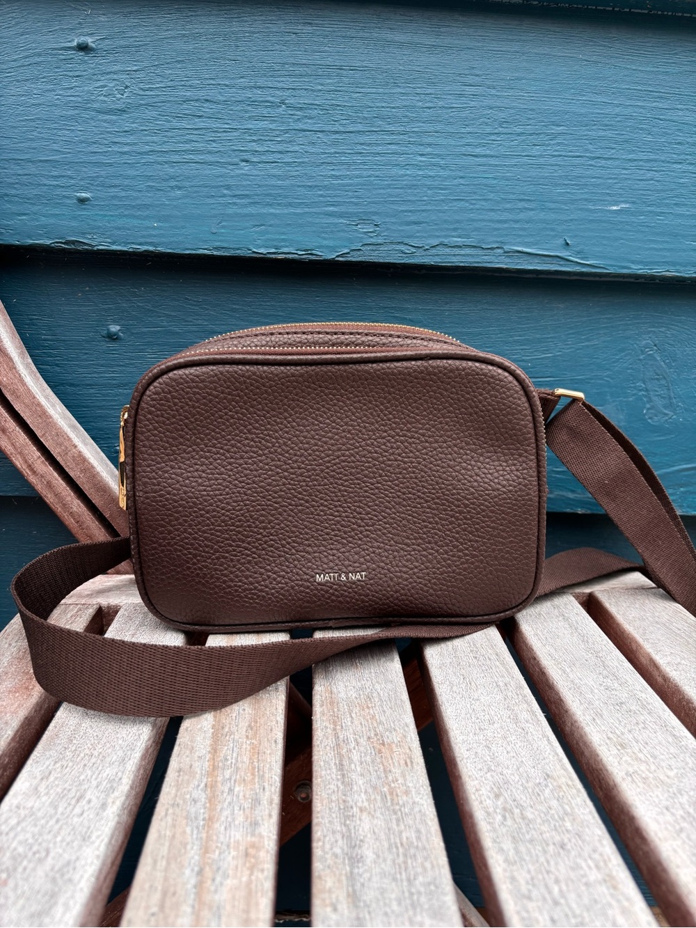 Matt & Nat Chocolate Brown Pebbled Belt Bag